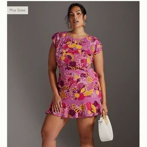 Anthropologie Maeve Embroidered Mini Dress